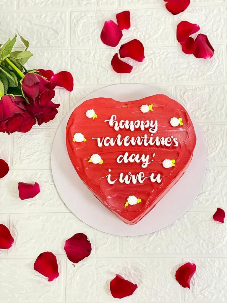 Love Cake-Heart shape Red